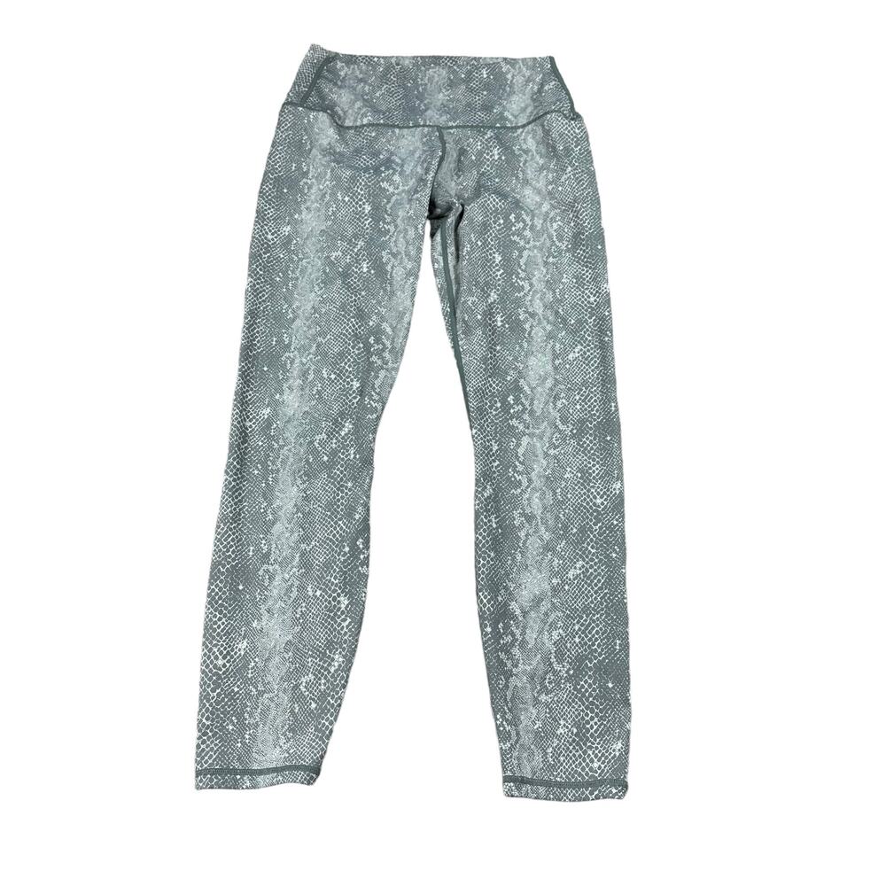 VARLEY Luna Legging Olive‎ Viper Snake Print Sage Green Women's Size Medium Yoga